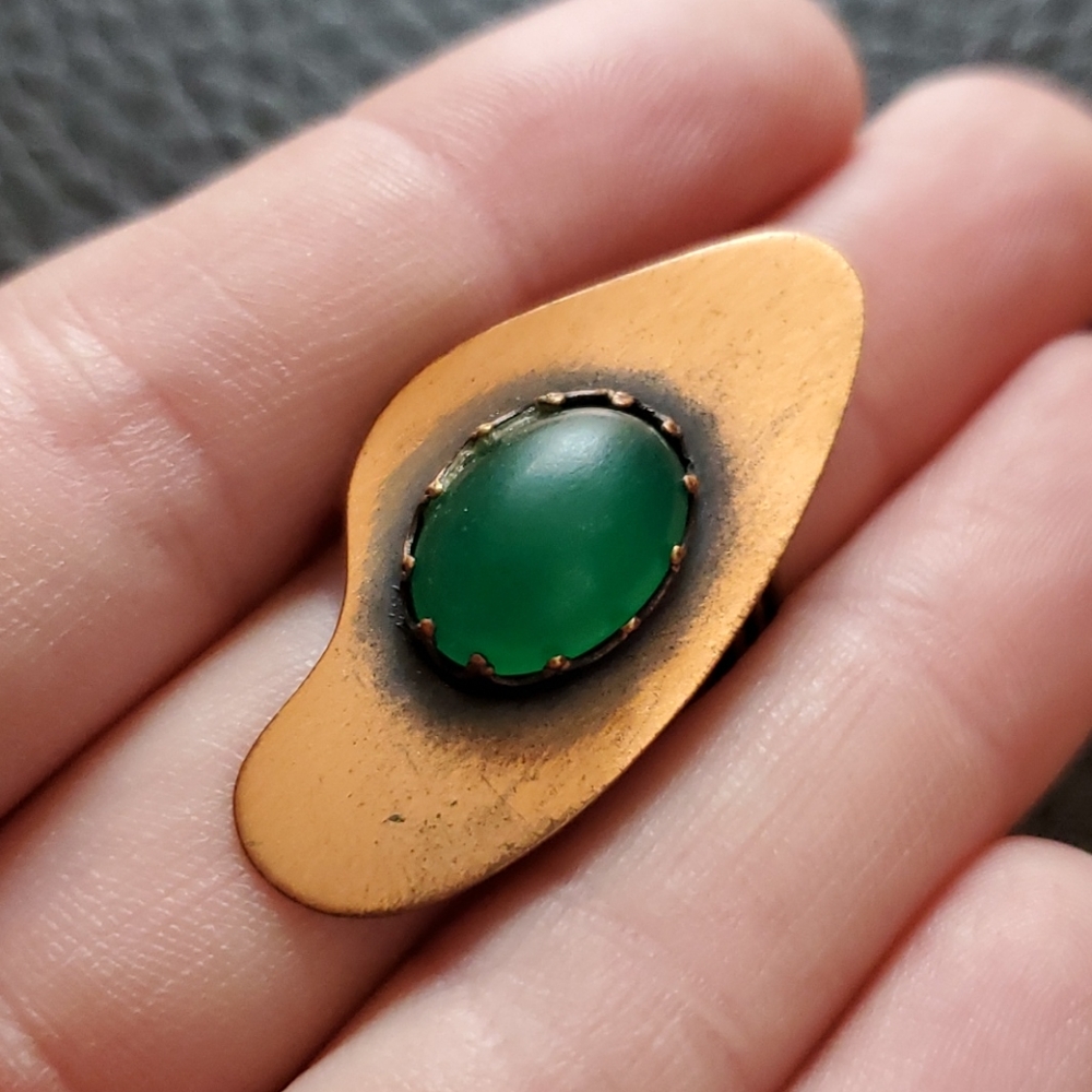 Vtg Adjustable Copper Ring - image 1